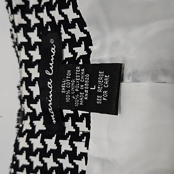 Marina Luna Black & White With Lace & Pockets Blazer Jacket Size L #W-736 - Picture 7 of 12